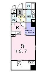 アヴニール山手 1Kの間取図画像