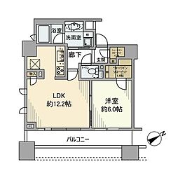 シティタワー横濱 1LDKの間取図画像