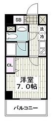 ParkAxis横浜井土ヶ谷 1Kの間取図画像