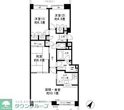 パークシティ本牧A棟 3LDKの間取図画像