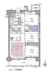 ディームス横濱青木町 3LDKの間取図画像