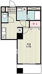 アヴニール山手 1Kの間取図画像