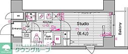 グランドガーラ横濱山下町 1Kの間取図画像