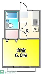 アイオワ 2階1Kの間取り