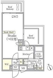 OZIO西荻窪II 4階ワンルームの間取り