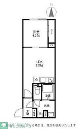 マリオン杉並 4階1LDKの間取り