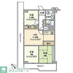マンハイム上石神井 3LDKの間取図画像
