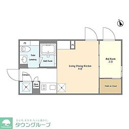 ＫＤＸレジデンス吉祥寺 3階1LDKの間取り