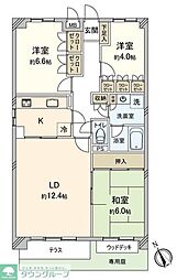 パーク・ハイム三鷹台B棟 3LDKの間取図画像