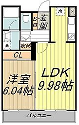 間取図画像 1LDK