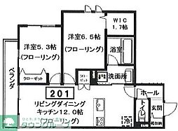 仮)へーベルメゾン宮前2丁目 2LDKの間取図画像