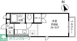 リジェールむさしの ワンルームの間取図画像