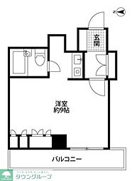グロリオール荻窪 1Kの間取図画像