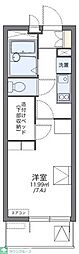 レオパレスレインボーステイツ 1Kの間取図画像