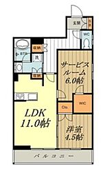 クリオ東小金井パークフロント 1SLDKの間取図画像