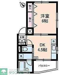 ルプレ荻窪 1DKの間取図画像