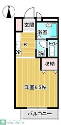 メゾン・クレール 1Kの間取図画像