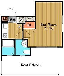 アルページュ阿佐谷ASYLCOURT 1Kの間取図画像