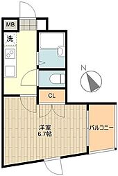 ビバリーホームズ上石神井 1Kの間取図画像