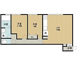 アートフルひばりサクセス 2LDKの間取図画像