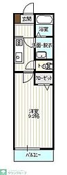 メゾンドレスト 1Kの間取図画像