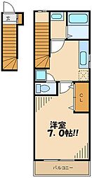 パティオ 1Kの間取図画像