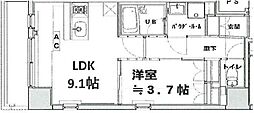 オールメゾン西荻窪 1LDKの間取図画像