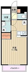 グランウッド ワンルームの間取図画像