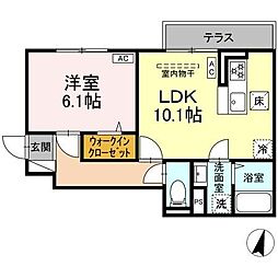 セレスティア石神井台2 1LDKの間取図画像