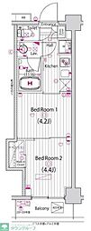 ガーラ・グランディ調布 2Kの間取図画像