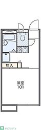 レオパレスGREENSIDE 1Kの間取図画像