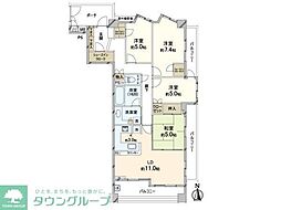 ラヴィドール武蔵境 4LDKの間取図画像