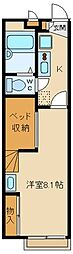 レオパレスSirHouse 1Kの間取図画像