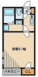 クレイノ凛 1Kの間取図画像