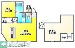 桜ハウス 1LDKの間取図画像