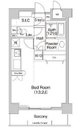 小田急小田原線 東北沢駅 徒歩8分の賃貸マンション 2階ワンルームの間取り