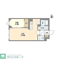京王線 笹塚駅 徒歩6分の賃貸マンション 3階1LDKの間取り