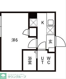 JR山手線 渋谷駅 徒歩13分の賃貸マンション 3階1Kの間取り
