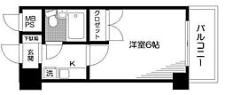 東京メトロ丸ノ内線 新宿御苑前駅 徒歩7分の賃貸マンション 3階1Kの間取り