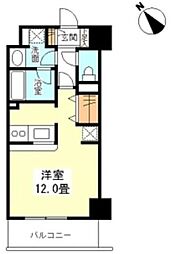 ＴＫフラッツ渋谷 4階ワンルームの間取り