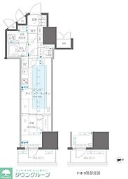 東京メトロ丸ノ内線 四谷三丁目駅 徒歩4分の賃貸マンション 11階1LDKの間取り