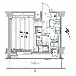 東急田園都市線 池尻大橋駅 徒歩11分の賃貸マンション 4階1Kの間取り