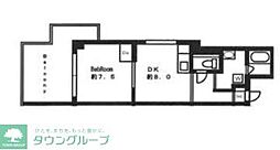 東京メトロ千代田線 代々木公園駅 徒歩4分の賃貸マンション 2階1LDKの間取り