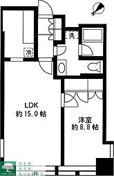 渋谷プロパティータワー 1LDKの間取図画像