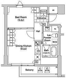 代官山BLESS 1DKの間取図画像