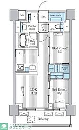 テラ蚕糸の森 2LDKの間取図画像