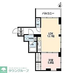 砧4丁目プロジェクト 1LDKの間取図画像