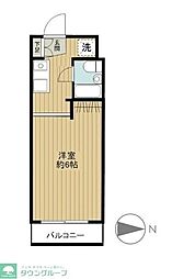 プリュメゾン駒沢 ワンルームの間取図画像