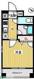 OLIO池尻大橋 1Kの間取図画像