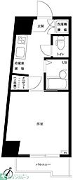 ルーブル白金高輪 1Kの間取図画像